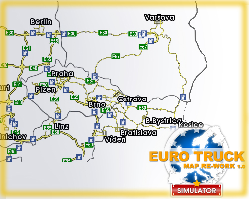  MAP  RE WORK 1 0 for Euro  Truck  Simulator  1 Truck  